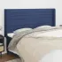 Tăblie de pat cu aripioare gri deschis 203x16x118/128 cm textil GartenMobel Dekor