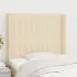 Tăblie de pat cu aripioare, crem, 83x16x118/128 cm, textil GartenMobel Dekor