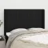 Tăblie de pat cu aripioare, negru, 83x16x118/128 cm, textil GartenMobel Dekor