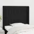 Tăblie de pat cu aripioare gri închis 83x16x118/128 cm textil GartenMobel Dekor