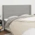 Tăblie de pat cu aripioare gri deschis 203x16x118/128 cm textil GartenMobel Dekor