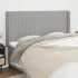 Tăblie de pat cu aripioare gri închis 183x16x118/128 cm textil GartenMobel Dekor
