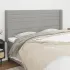 Tăblie de pat cu aripioare gri taupe 83x16x118/128 cm textil GartenMobel Dekor