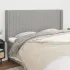 Tăblie de pat cu aripioare gri închis 203x16x118/128 cm textil GartenMobel Dekor