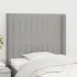 Tăblie de pat cu aripioare gri închis 83x16x118/128 cm textil GartenMobel Dekor