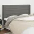 Tăblie de pat cu aripioare, gri taupe, 163x16x118/128cm, textil GartenMobel Dekor