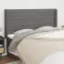 Tăblie de pat cu aripioare maro închis 183x16x118/128 cm textil GartenMobel Dekor