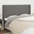 Tăblie de pat cu aripioare gri închis 83x16x118/128 cm textil GartenMobel Dekor