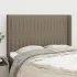 Tăblie de pat cu aripioare gri taupe 83x16x118/128 cm textil GartenMobel Dekor