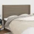 Tăblie de pat cu aripioare gri taupe 83x16x118/128 cm textil GartenMobel Dekor