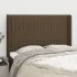 Tăblie de pat cu aripioare gri închis 147x16x118/128 cm textil GartenMobel Dekor