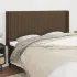 Tăblie de pat cu aripioare gri închis 203x16x118/128 cm textil GartenMobel Dekor