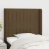 Tăblie de pat cu aripioare gri închis 93x16x118/128 cm textil GartenMobel Dekor