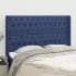 Tăblie de pat cu aripioare gri închis 163x16x118/128 cm textil GartenMobel Dekor