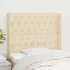 Tăblie de pat cu aripioare gri închis 103x16x118/128 cm textil GartenMobel Dekor