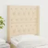 Tăblie de pat cu aripioare gri deschis 83x16x118/128 cm textil GartenMobel Dekor