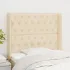 Tăblie de pat cu aripioare gri deschis 93x16x118/128 cm textil GartenMobel Dekor