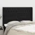Tăblie de pat cu aripioare, negru, 183x16x118/128 cm, textil GartenMobel Dekor