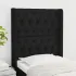 Tăblie de pat cu aripioare, negru, 183x16x118/128 cm, textil GartenMobel Dekor