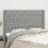 Tăblie de pat cu aripioare gri deschis 163x16x118/128 cm textil GartenMobel Dekor