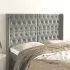 Tăblie de pat cu aripioare gri închis 163x16x118/128 cm catifea GartenMobel Dekor