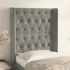 Tăblie de pat cu aripioare gri închis 83x16x118/128 cm catifea GartenMobel Dekor