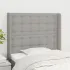 Tăblie de pat cu aripioare gri taupe 93x16x118/128 cm textil GartenMobel Dekor