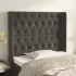 Tăblie de pat cu aripioare gri închis 103x16x118/128 cm catifea GartenMobel Dekor