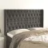 Tăblie de pat cu aripioare gri închis 103x16x118/128 cm catifea GartenMobel Dekor