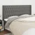 Tăblie de pat cu aripioare gri închis 163x16x118/128 cm textil GartenMobel Dekor