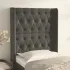Tăblie de pat cu aripioare gri închis 103x16x118/128 cm catifea GartenMobel Dekor