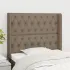 Tăblie de pat cu aripioare, gri taupe, 163x16x118/128cm, textil GartenMobel Dekor