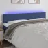 Tăblie de pat cu LED, gri taupe, 160x5x78/88 cm, textil GartenMobel Dekor