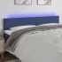 Tăblie de pat cu LED, gri taupe, 200x5x78/88 cm, textil GartenMobel Dekor