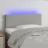 Tăblie de pat cu LED, gri taupe, 100x5x78/88 cm, textil GartenMobel Dekor