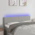 Tăblie de pat cu LED, gri taupe, 144x5x78/88 cm, textil GartenMobel Dekor