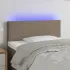 Tăblie de pat cu LED, gri taupe, 200x5x78/88 cm, textil GartenMobel Dekor