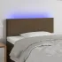 Tăblie de pat cu LED, gri taupe, 100x5x78/88 cm, textil GartenMobel Dekor