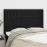 Tăblie de pat cu aripioare, negru, 163x16x118/128 cm, textil GartenMobel Dekor