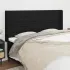 Tăblie de pat cu aripioare, negru, 163x16x118/128 cm, textil GartenMobel Dekor