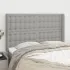 Tăblie de pat cu aripioare gri închis 147x16x118/128 cm textil GartenMobel Dekor