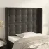 Tăblie de pat cu aripioare gri închis 83x16x118/128 cm catifea GartenMobel Dekor