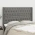 Tăblie de pat cu aripioare gri închis 163x16x118/128 cm textil GartenMobel Dekor