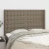Tăblie de pat cu aripioare, gri taupe, 163x16x118/128cm, textil GartenMobel Dekor
