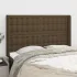 Tăblie de pat cu aripioare gri închis 147x16x118/128 cm textil GartenMobel Dekor