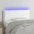 Tăblie de pat cu LED, negru, 100x5x78/88 cm, piele ecologică GartenMobel Dekor