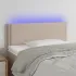 Tăblie de pat cu LED, negru, 80x5x78/88 cm, piele ecologică GartenMobel Dekor