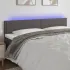 Tăblie de pat cu LED, negru, 180x5x78/88 cm, piele ecologică GartenMobel Dekor