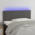 Tăblie de pat cu LED, gri, 144x5x78/88 cm, piele ecologică GartenMobel Dekor