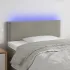 Tăblie de pat cu LED, gri deschis, 80x5x78/88 cm, catifea GartenMobel Dekor